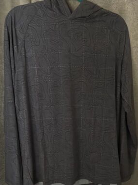 HABIT Men's Long-Sleeve Hooded Shirt - Charcoal Gray Medium